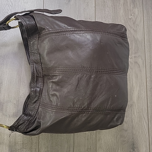 Lucky Brand Brown Leather Crossbody Bucket Shoulder Bag - Picture 2 of 11